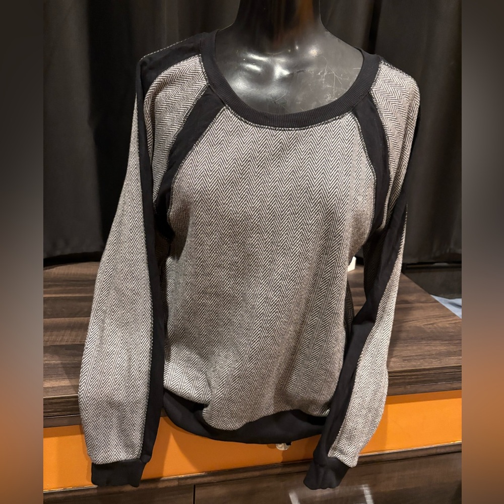 Michael Stars Black and Gray Herringbone Top and joggers